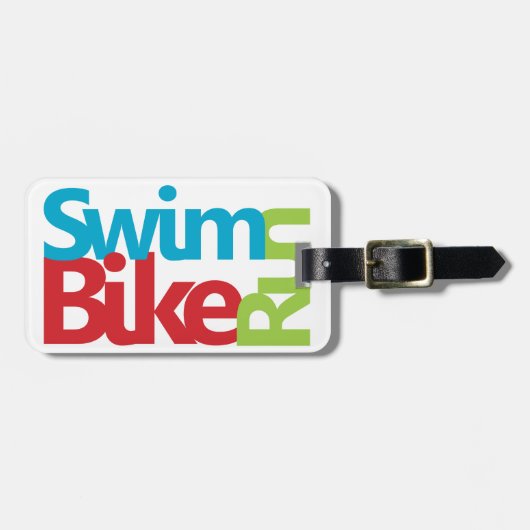 Triathlon, koel en uniek ontwerp bagagelabel (Voorkant horizontaal)