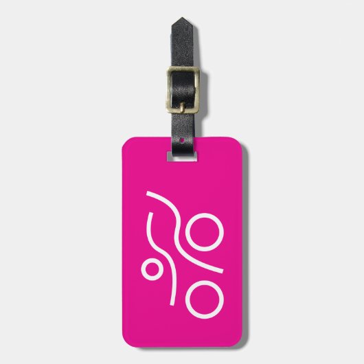 Triathlon, koel en uniek ontwerp bagagelabel (Voorkant verticaal)