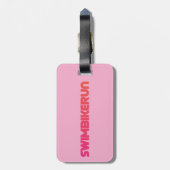 Triathlon, koel en uniek ontwerp bagagelabel (Achterkant verticaal)