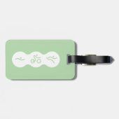 Triathlon, koel en uniek ontwerp bagagelabel (Achterkant horizontaal)