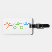 Triathlon, koel en uniek ontwerp bagagelabel (Voorkant horizontaal)