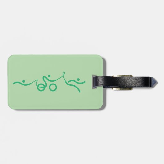 Triathlon, koel en uniek ontwerp bagagelabel (Achterkant horizontaal)