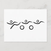 Triathlon, koel en uniek ontwerp briefkaart (Voorkant)