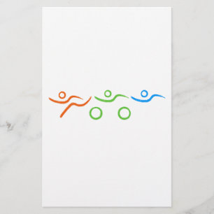 Triathlon, koel en uniek ontwerp briefpapier
