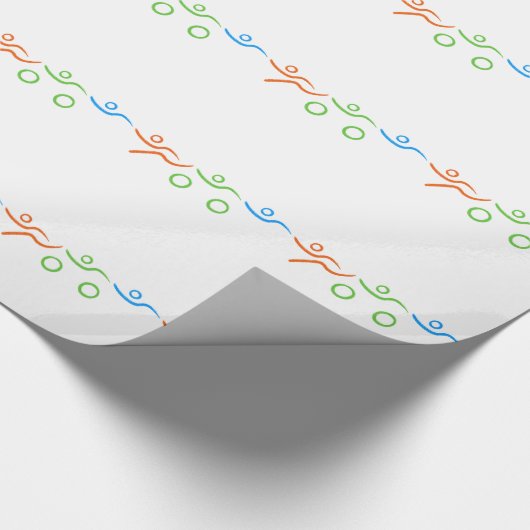 Triathlon, koel en uniek ontwerp cadeaupapier (Hoek)