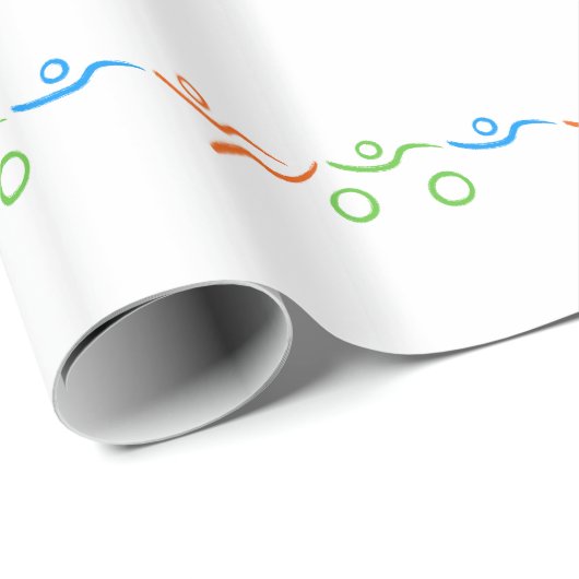 Triathlon, koel en uniek ontwerp cadeaupapier (Rol Hoek)