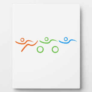 Triathlon, koel en uniek ontwerp fotoplaat