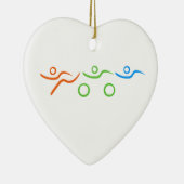 Triathlon, koel en uniek ontwerp keramisch ornament (Rechts)