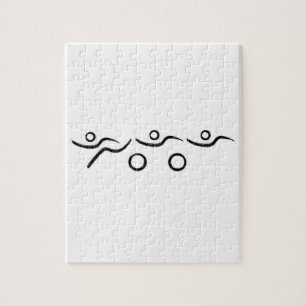 Triathlon, koel en uniek ontwerp legpuzzel