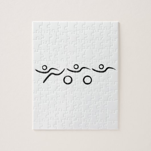 Triathlon, koel en uniek ontwerp legpuzzel (Verticaal)