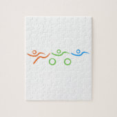 Triathlon, koel en uniek ontwerp legpuzzel (Verticaal)