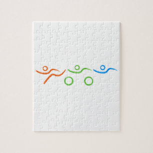 Triathlon, koel en uniek ontwerp legpuzzel