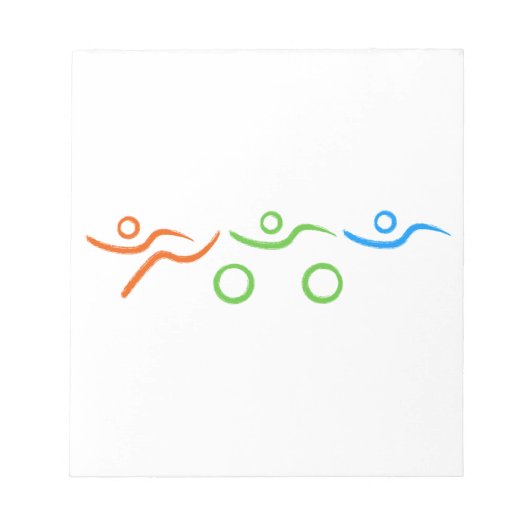 Triathlon, koel en uniek ontwerp notitieblok (Voorkant)