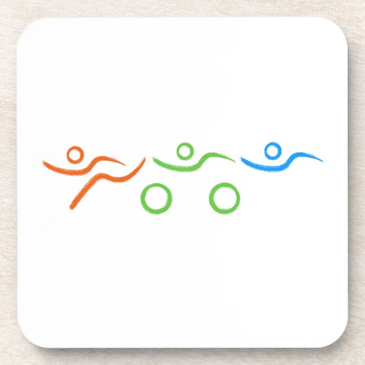 Triathlon, koel en uniek ontwerp onderzetter (Voorkant)