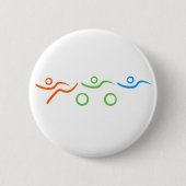 Triathlon, koel en uniek ontwerp ronde button 5,7 cm (Voorkant)