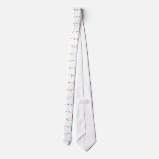 Triathlon, koel en uniek ontwerp stropdas (Achterkant)