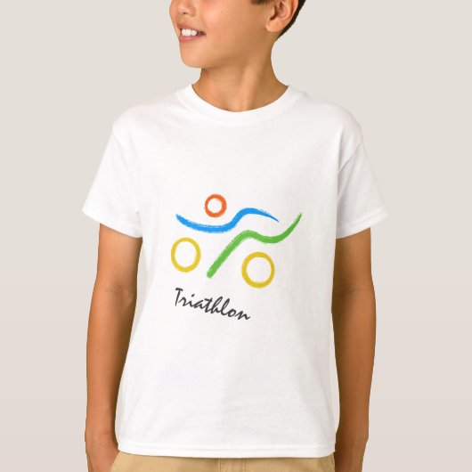 Triathlon, koel en uniek ontwerp t-shirt (Voorkant)