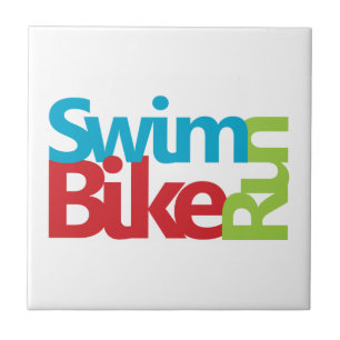 Triathlon, koel en uniek ontwerp tegeltje