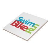 Triathlon, koel en uniek ontwerp tegeltje (Zijkant)
