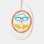 Triathlon leuk design keramisch ornament (Links)
