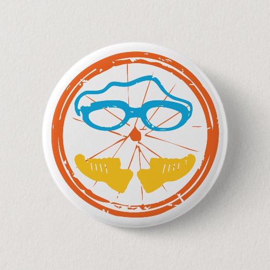 Triathlon leuk design ronde button 5,7 cm (Voorkant)
