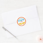 Triathlon leuk design vierkante sticker (Envelop)
