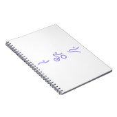 Triathlon licht paars logo notitieboek (Rechterzijde)