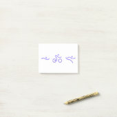 Triathlon licht paars logo post-it® notes (Op bureau)