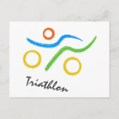 Triathlon logo briefkaart (Voorkant)