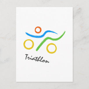 Triathlon logo briefkaart