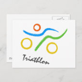 Triathlon logo briefkaart (Voorkant / Achterkant)