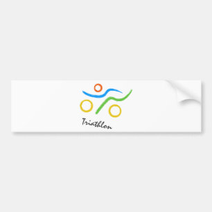 Triathlon logo bumpersticker