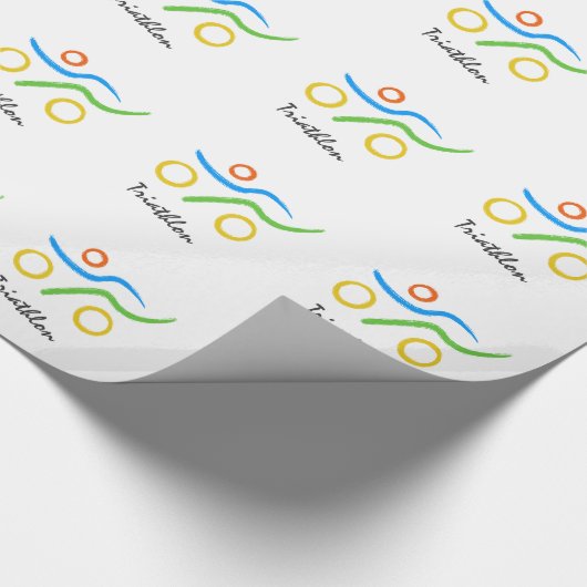 Triathlon logo cadeaupapier (Hoek)