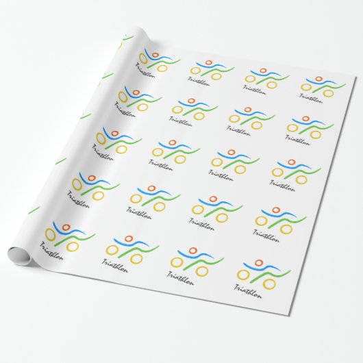 Triathlon logo cadeaupapier (Uitgerold)