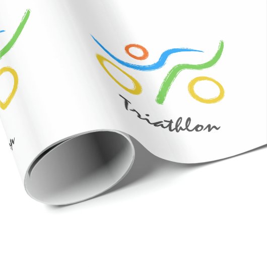 Triathlon logo cadeaupapier (Rol Hoek)