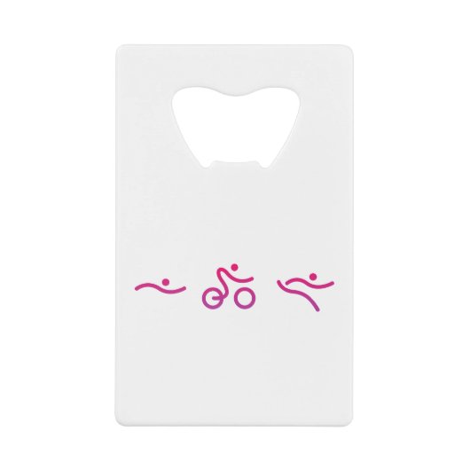 Triathlon logo creditkaart flessenopener (Voorkant)