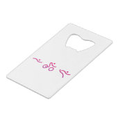 Triathlon logo creditkaart flessenopener (Voorkant Gekanteld)