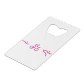 Triathlon logo creditkaart flessenopener (Achterkant Gekanteld)
