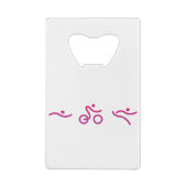 Triathlon logo creditkaart flessenopener (Achterkant)