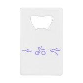 Triathlon logo creditkaart flessenopener (Voorkant)