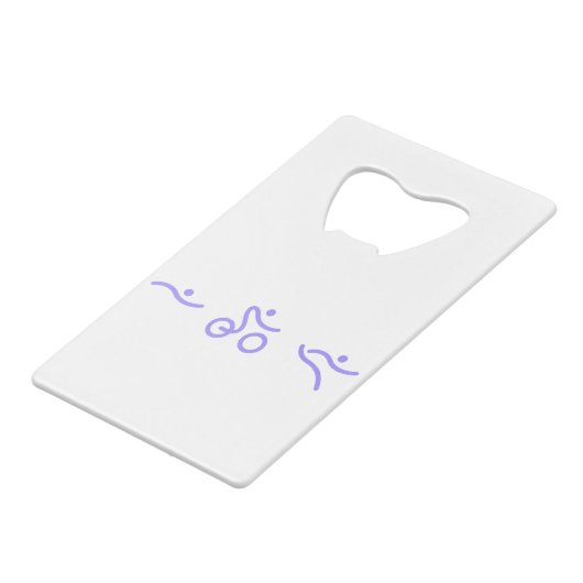 Triathlon logo creditkaart flessenopener (Voorkant Gekanteld)