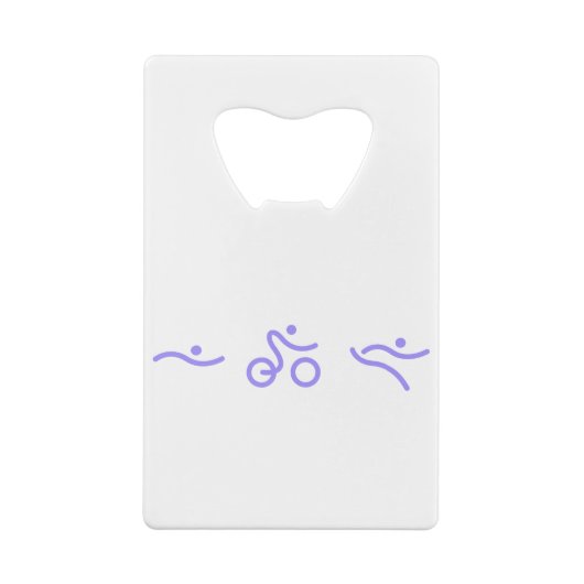 Triathlon logo creditkaart flessenopener (Achterkant)