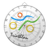 Triathlon logo dartbord (Voorkant)