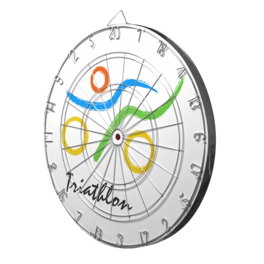 Triathlon logo dartbord (Voorkant Rechts)