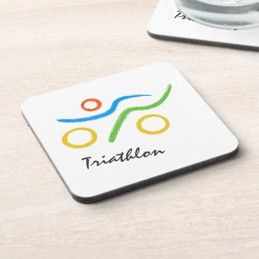 Triathlon logo drankjes onderzetter (Linkerzijde)