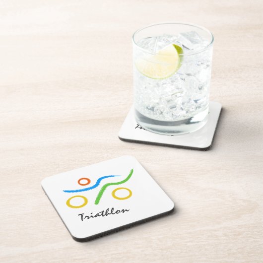 Triathlon logo drankjes onderzetter (Rechterzijde)