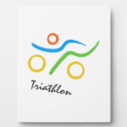 Triathlon logo fotoplaat (Voorkant)