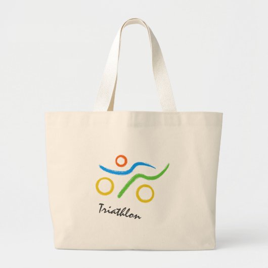 Triathlon logo grote tote bag (Voorkant)