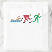Triathlon logo iconen in kleur sticker sheet (Tas)
