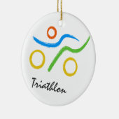 Triathlon logo keramisch ornament (Rechts)